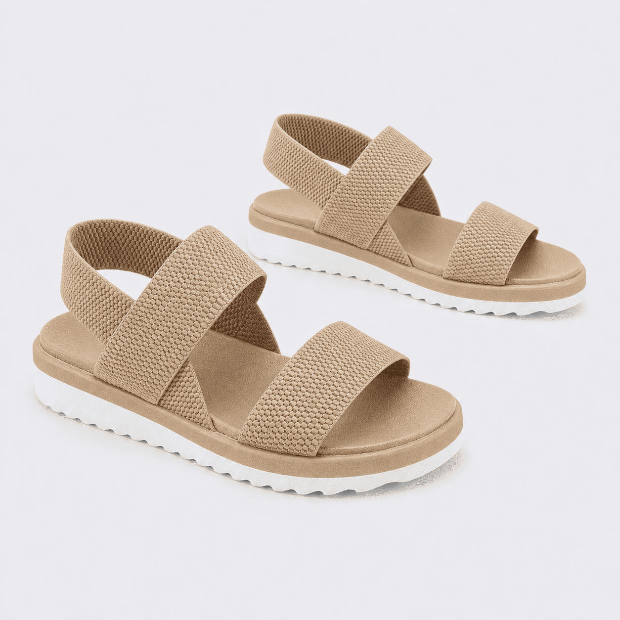 Easygoing Elastic Strap Platform Sandals for Women