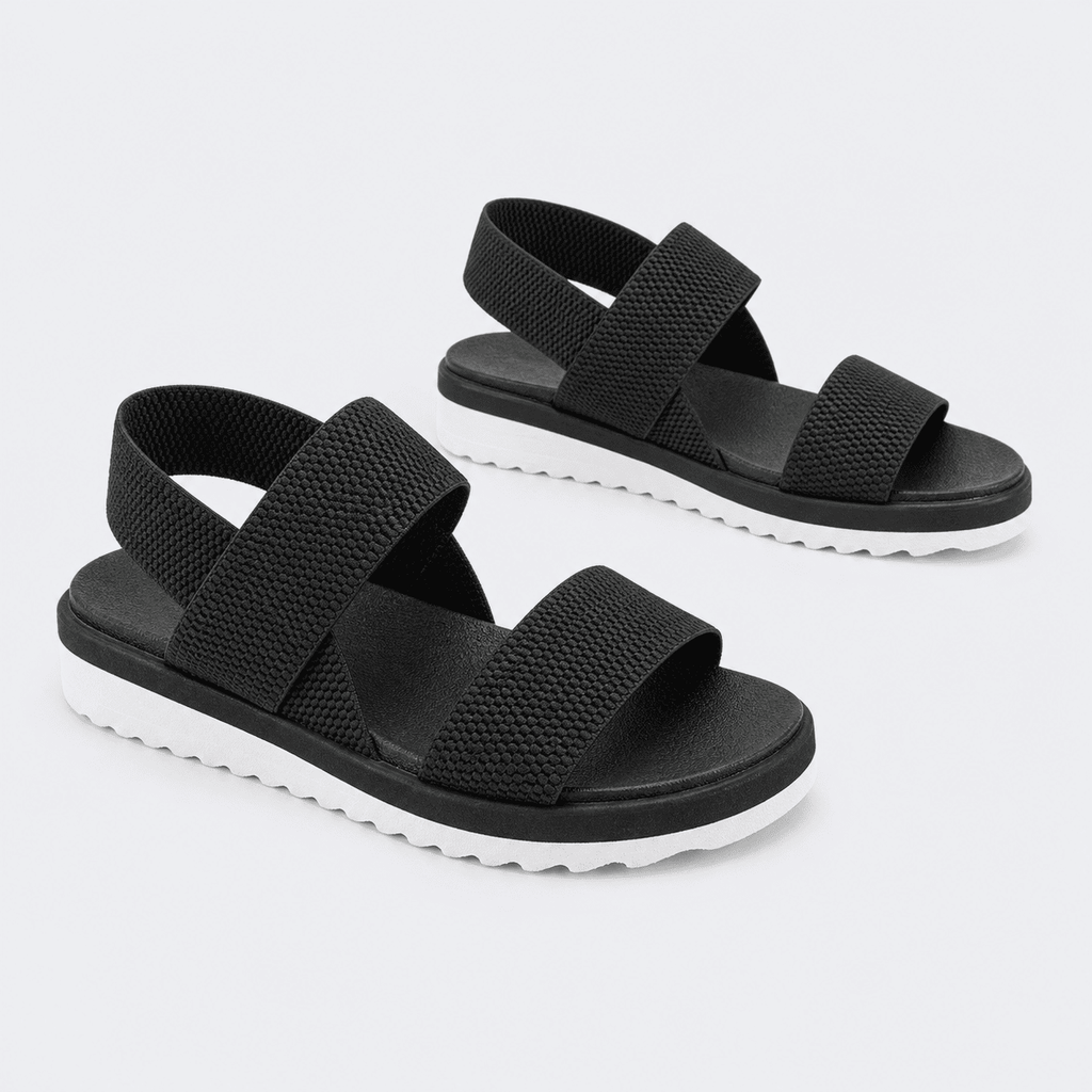 Easygoing Elastic Strap Platform Sandals for Women
